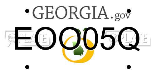EOO05Q Georgia License Plate