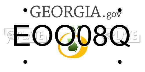 EOO08Q Georgia License Plate