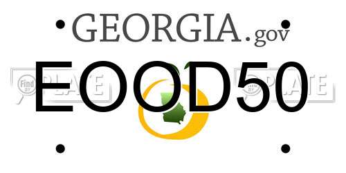 EOOD50 Georgia License Plate