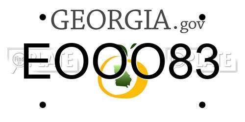EOOO83 Georgia License Plate