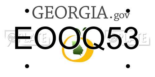 EOOQ53 Georgia License Plate