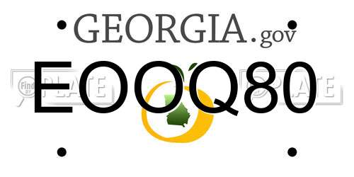 EOOQ80 Georgia License Plate