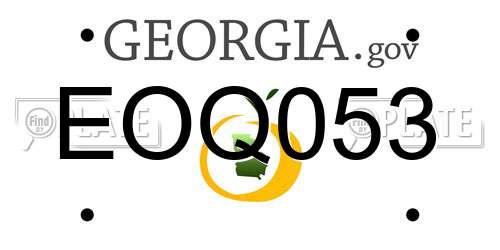 EOQ053 Georgia License Plate