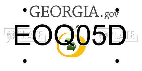 EOQ05D Georgia License Plate