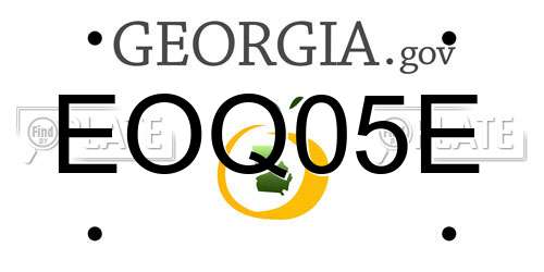 EOQ05E Georgia License Plate