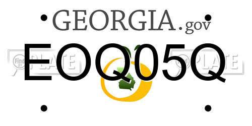 EOQ05Q Georgia License Plate