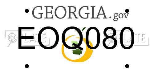 EOQ080 Georgia License Plate