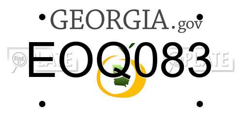 EOQ083 Georgia License Plate