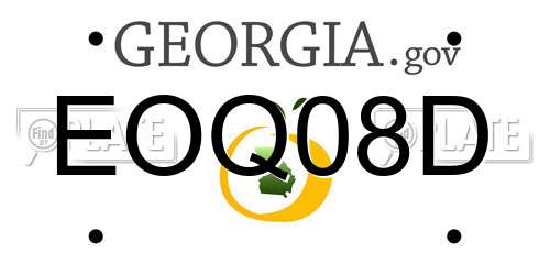 EOQ08D Georgia License Plate