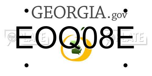 EOQ08E Georgia License Plate