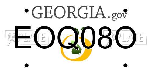 EOQ08O Georgia License Plate
