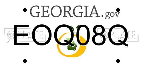 EOQ08Q Georgia License Plate