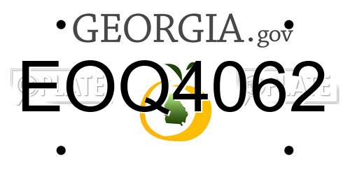 EOQ4062 Georgia License Plate