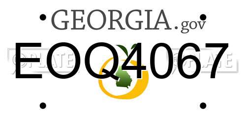 EOQ4067 Georgia License Plate