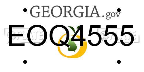 EOQ4555 Georgia License Plate