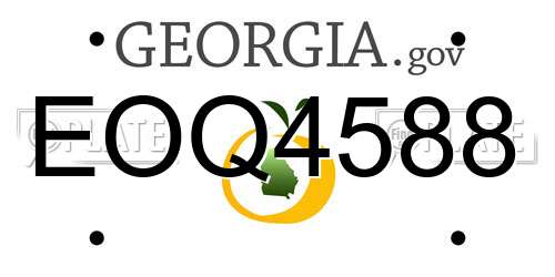 EOQ4588 Georgia License Plate