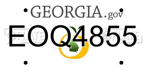 EOQ4855 Georgia License Plate