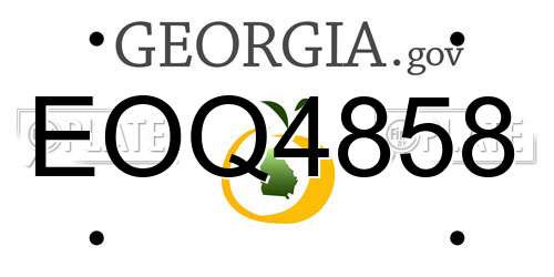 EOQ4858 Georgia License Plate