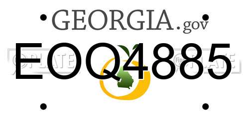 EOQ4885 Georgia License Plate