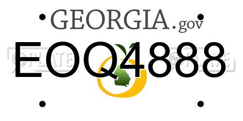 EOQ4888 Georgia License Plate