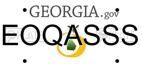 EOQASSS Georgia License Plate