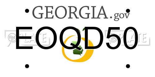 EOQD50 Georgia License Plate