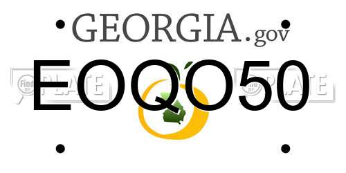 EOQO50 Georgia License Plate