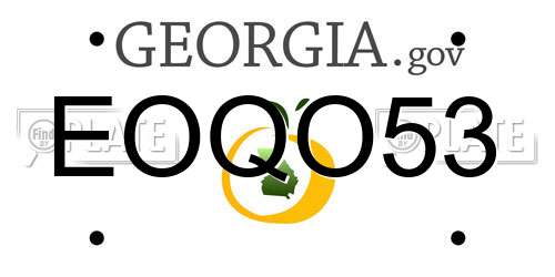 EOQO53 Georgia License Plate