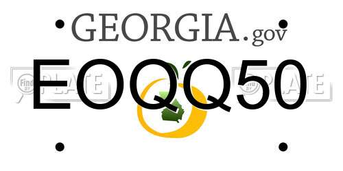 EOQQ50 Georgia License Plate