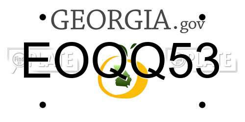 EOQQ53 Georgia License Plate