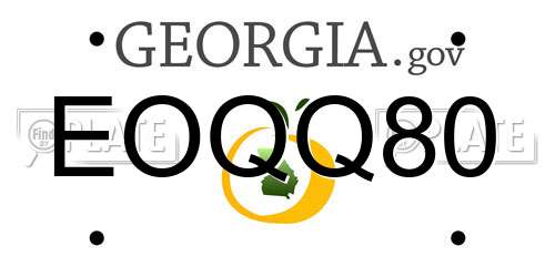 EOQQ80 Georgia License Plate