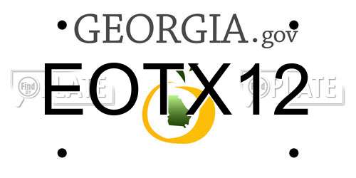 EOTX12 Georgia License Plate