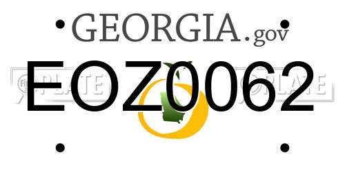 EOZ0062 Georgia License Plate