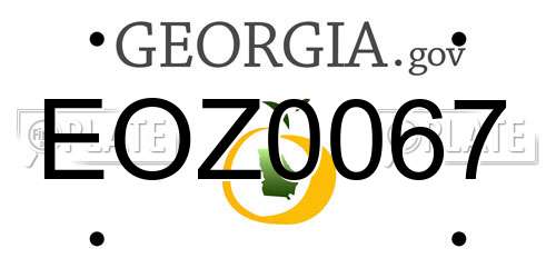 EOZ0067 Georgia License Plate