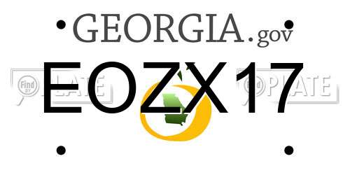 EOZX17 Georgia License Plate