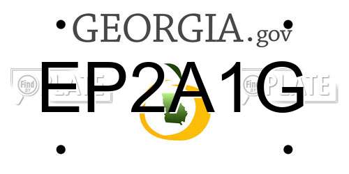 EP2A1G Georgia License Plate