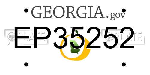 EP35252 Georgia License Plate
