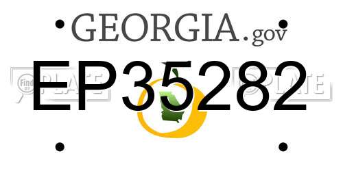 EP35282 Georgia License Plate