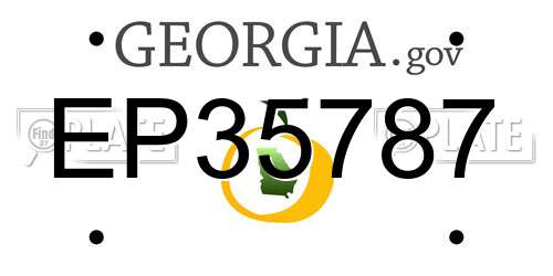 EP35787 Georgia License Plate
