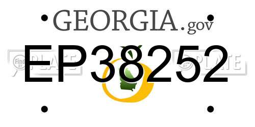 EP38252 Georgia License Plate