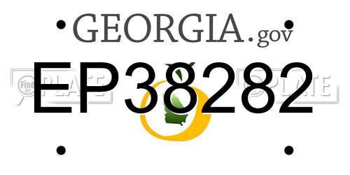 EP38282 Georgia License Plate