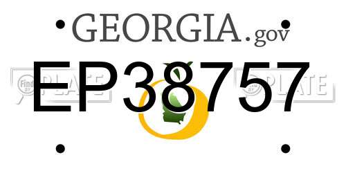 EP38757 Georgia License Plate