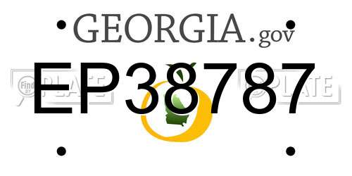EP38787 Georgia License Plate