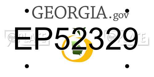 EP52329 Georgia License Plate