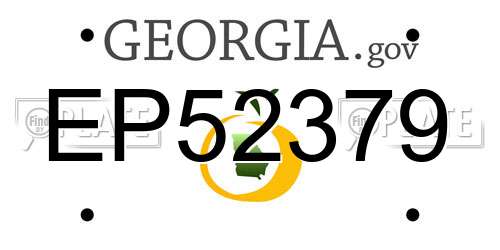 EP52379 Georgia License Plate