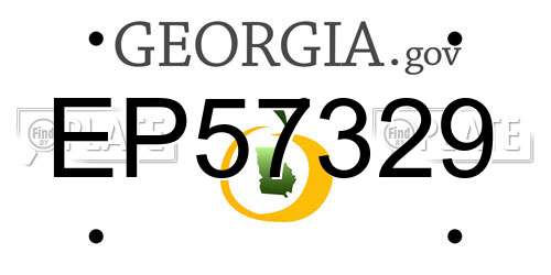 EP57329 Georgia License Plate