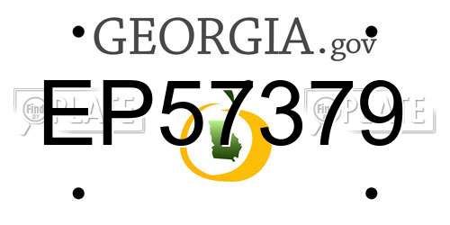 EP57379 Georgia License Plate