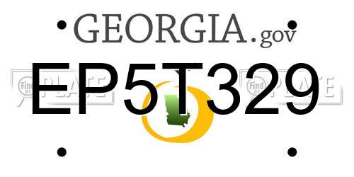 EP5T329 Georgia License Plate