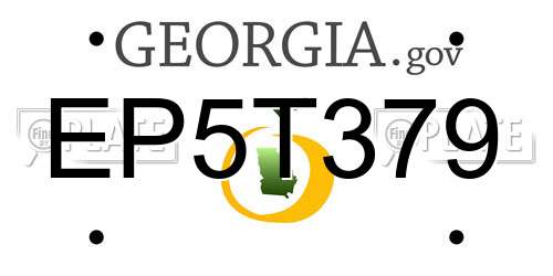 EP5T379 Georgia License Plate