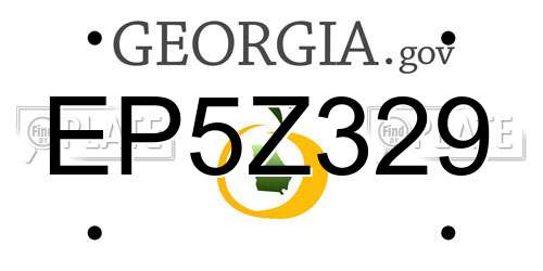 EP5Z329 Georgia License Plate